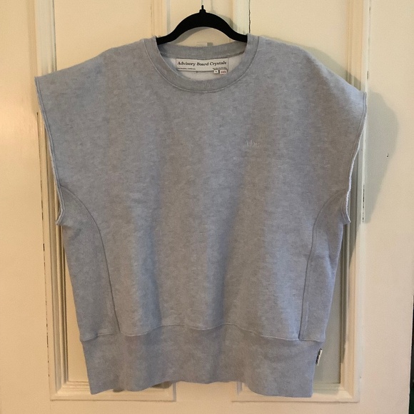 Grey Advisory Board Crystals Sleeveless Sweatshirt L NWOT - Picture 1 of 4